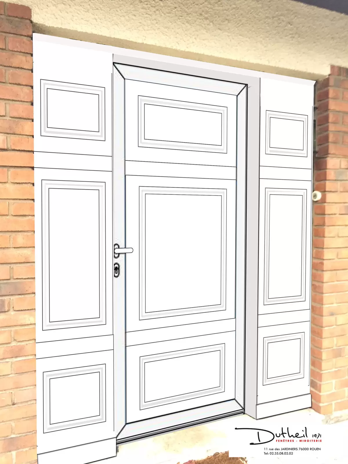 Miroiterie et menuiserie - porte en aluminium TECHNAL sur mesure BONSECOURS Miroiterie et menuiserie - porte en aluminium TECHNAL sur mesure BONSECOURS