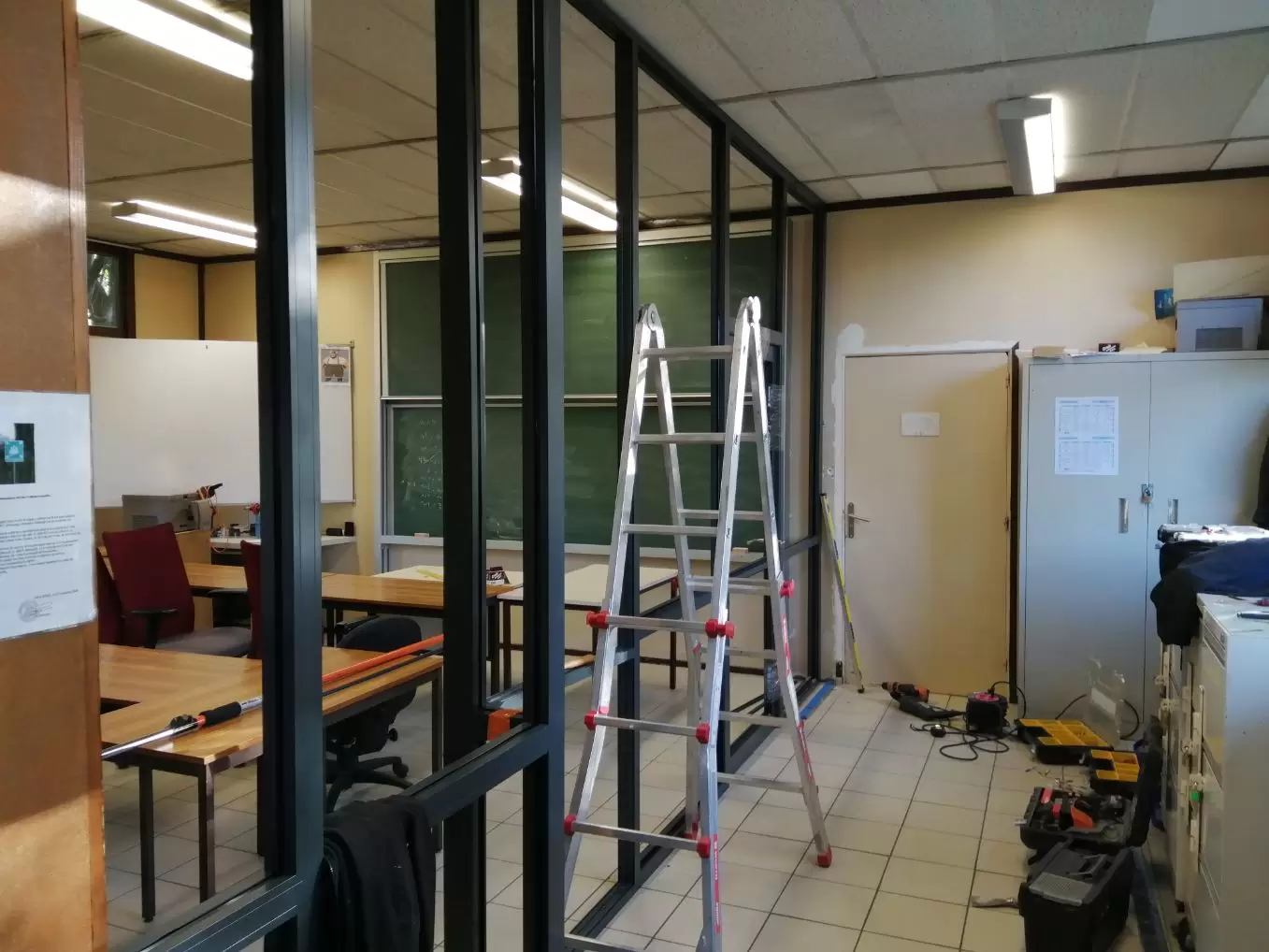 Miroiterie et menuiserie - CLOISON DE BUREAU INTERIEURE EN ALUMINIUM SUR ROUEN