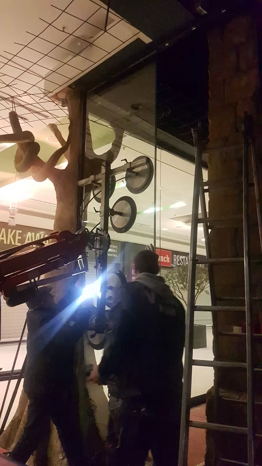 Miroiterie et menuiserie - Pose d'une façade de magasin aux Docks à Rouen du Jungle Coffee