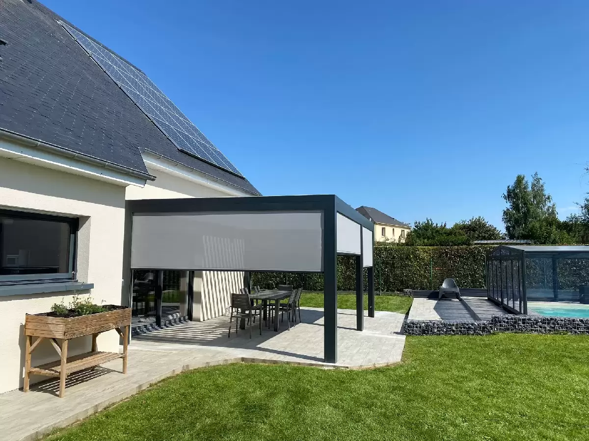 Vérandas, pergolas et SPA - POSE PERGOLA BIOCLIMATIQUE SUR BOSC GUERARD Vérandas, pergolas et SPA - POSE PERGOLA BIOCLIMATIQUE SUR BOSC GUERARD