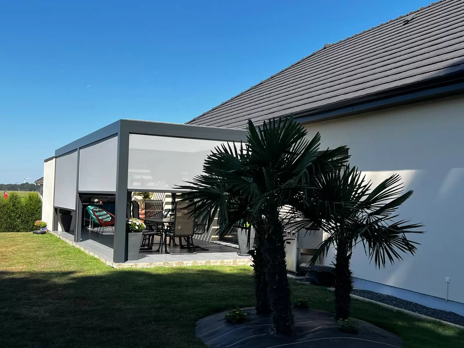 Vérandas, pergolas et SPA - PERGOLA BIOCLIMATIQUE DOUBLE MODULE Vérandas, pergolas et SPA - PERGOLA BIOCLIMATIQUE DOUBLE MODULE