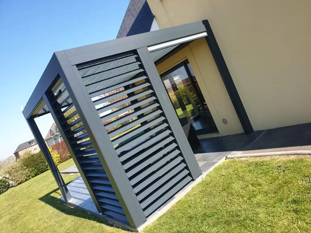 Vérandas, pergolas et SPA - PERGOLA BIOCLIMATIQUE AVEC PROTECT LAMES ET STORES