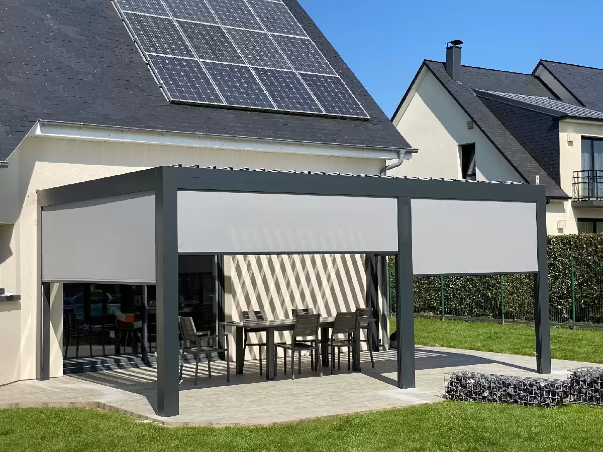 Vérandas, pergolas et SPA - POSE PERGOLA BIOCLIMATIQUE SUR BOSC GUERARD Vérandas, pergolas et SPA - POSE PERGOLA BIOCLIMATIQUE SUR BOSC GUERARD