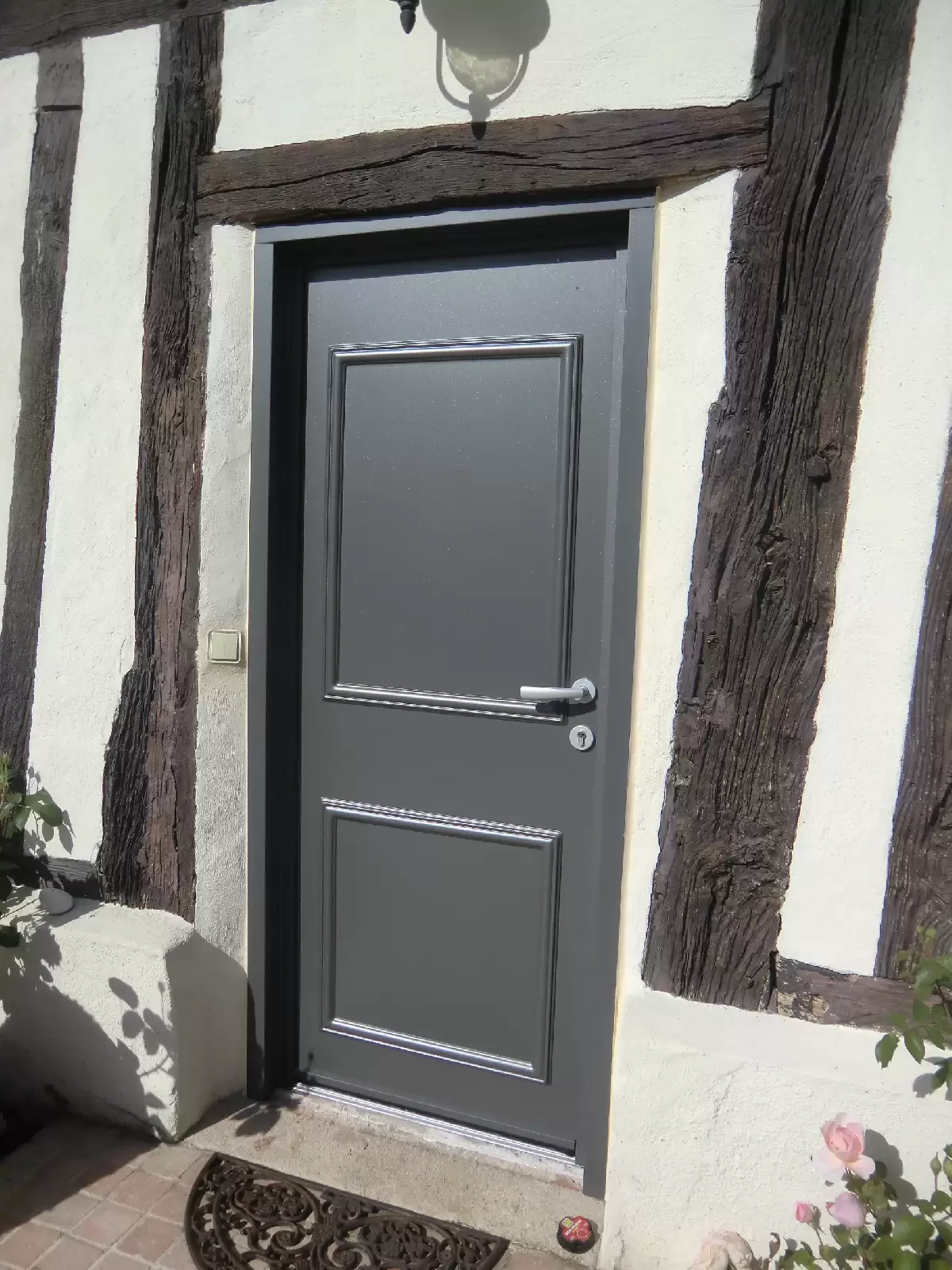 Miroiterie et menuiserie - rénovation de maison normande avec des menuiseries KLINE à MENESQUEVILLE 27850 Miroiterie et menuiserie - rénovation de maison normande avec des menuiseries KLINE à MENESQUEVILLE 27850