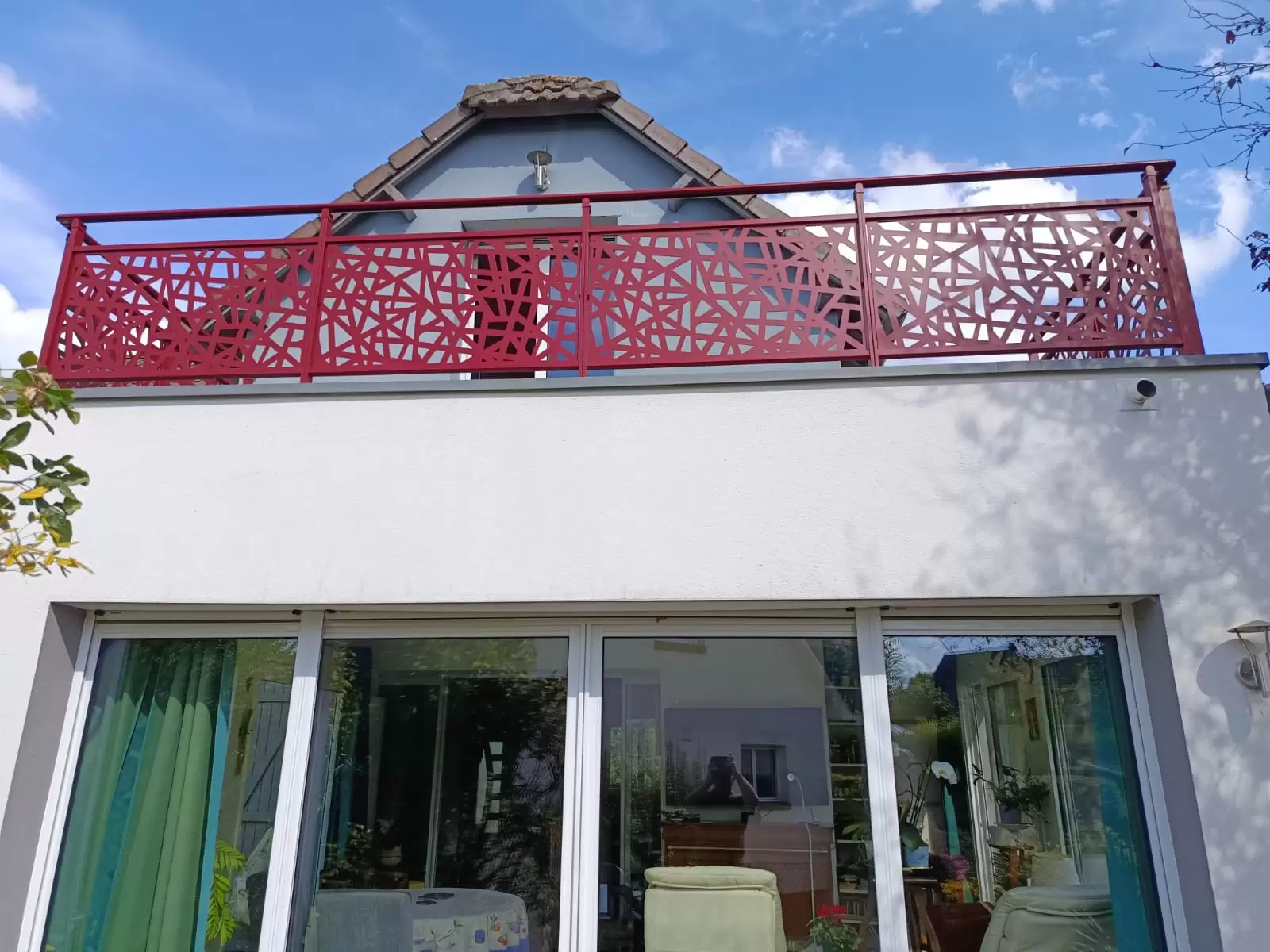 Garde corps en verre avec aluminum