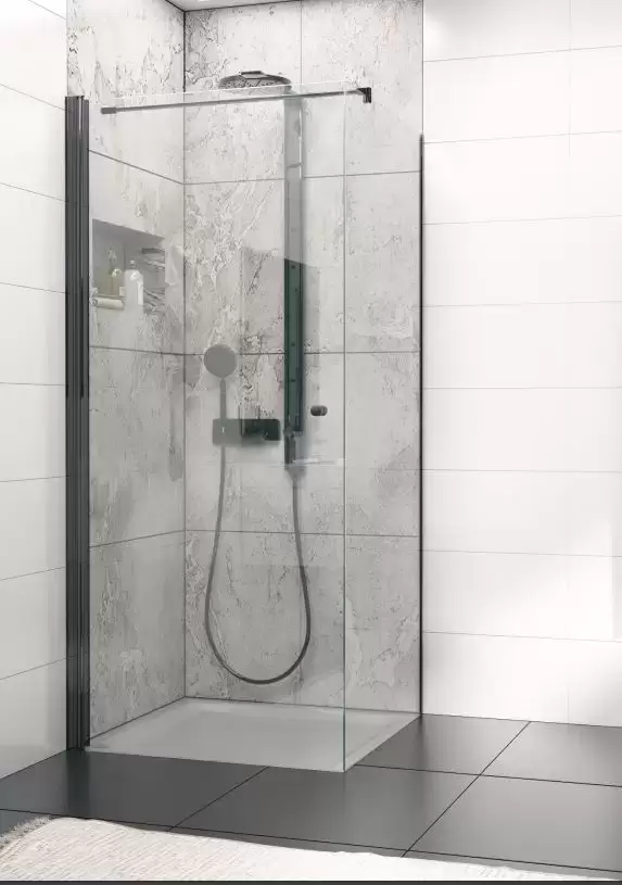 Exemple de finition pour douche noire