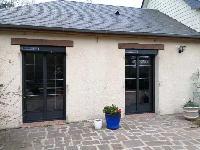 Miroiterie et menuiserie - renovation d'une maison avec des menuiseries KLINE Miroiterie et menuiserie - renovation d'une maison avec des menuiseries KLINE