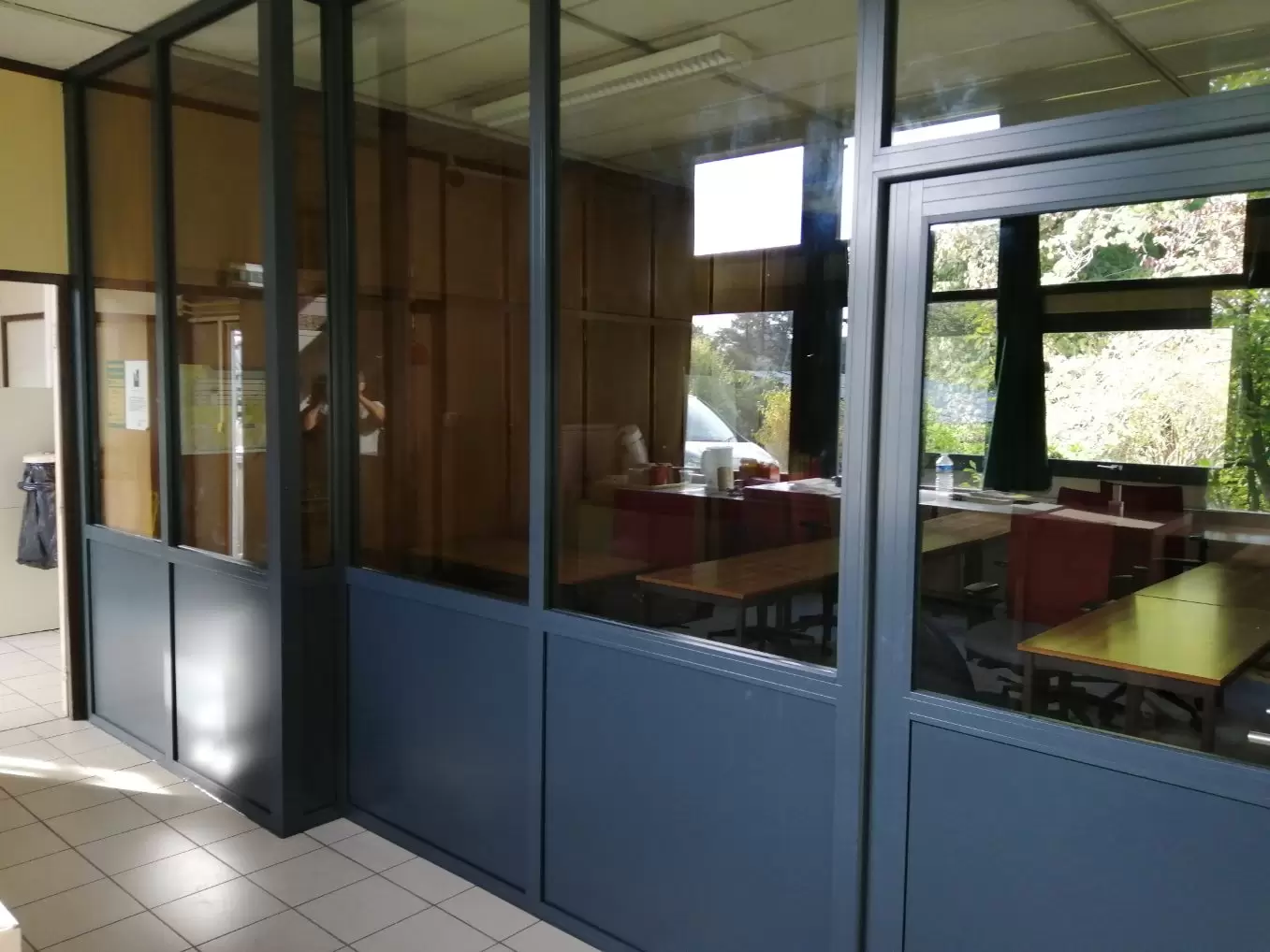Miroiterie et menuiserie - CLOISON DE BUREAU INTERIEURE EN ALUMINIUM SUR ROUEN
